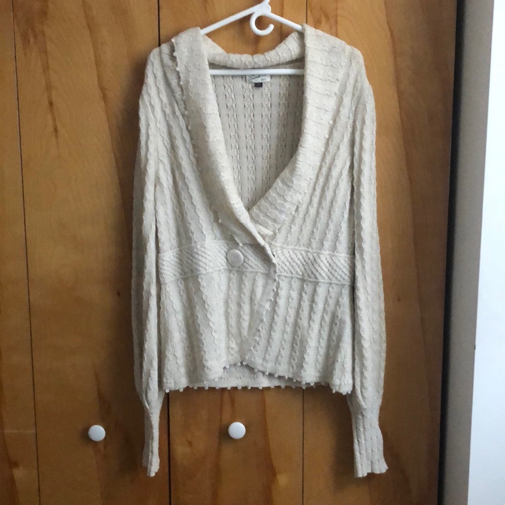 Laureate Lane cardigan sweater XL off white